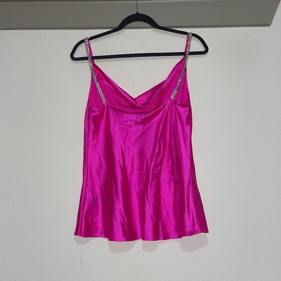 Generation Love Lori Crystal Strap Cami Top in Hot Pink SZ M NWT - Picture 5 of 8
